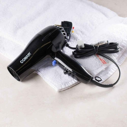 Conair 047BW Black 2 Heat / 2 Speed Hair Dryer - 1600W
