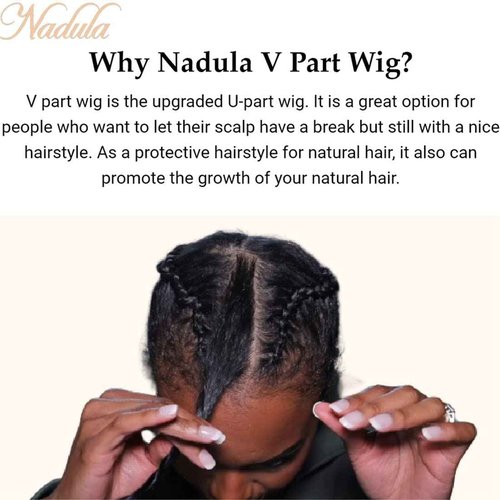 Nadula V Part Wig Kinky Curly Human Hair No Leave Out Glueless Upgraded U Part Wigs for Women,10A Malaysian Afro Curly V-part Wigs V Shape Clip in Half Wig Beginner Friendly 150% Density 16inch