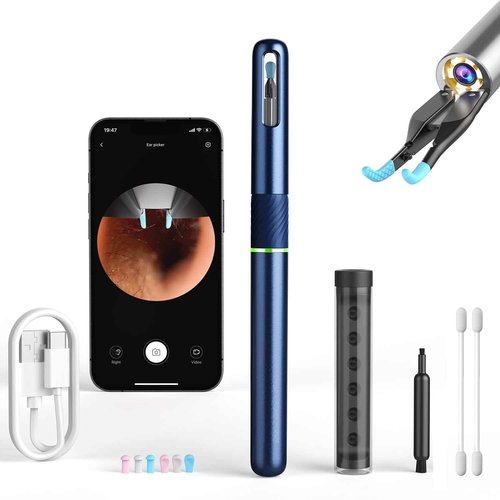 Highdas Ear Wax Removal Endoscope Otoscope, Earwax Remover Tools, Scope, with 1080P FHD Camera, 6 Led Lights, Wireless Connected, Compatible with iPhone, iPad, Android Smart Phones & Tablets
