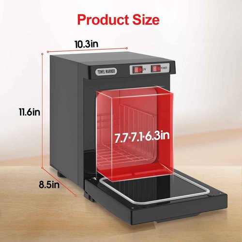 Hot Towel Warmer, 5L Towel Warmer Cabinet, Mini All-Around Fast Heating Machine with Stainless Steel Racks, Professional Towel Heater for Spa, Salon, Beauty, Barber, Massage, Gym, Home, Black