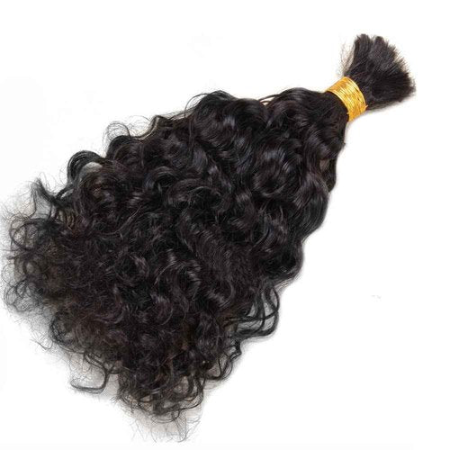 Brazilian Loose Curly Hair Bulk Human Hair Bulk For Braiding No Weft Full End Braids Remy Hair Weaving Extensions Natural Black Color 14 Inch 100g