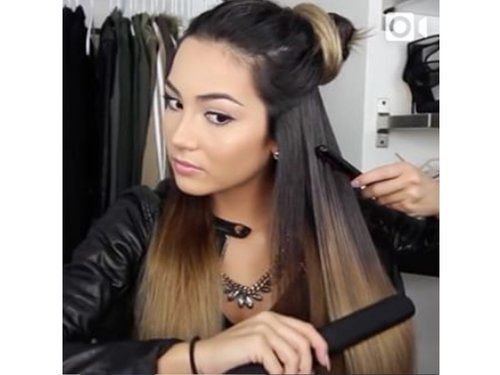 Jose Eber: 100% Pure Ceramic Flat Iron: Black - 1.25" Plates - Heat Temperature Control, Negative Ionic Technology, Professional Hair Straightener