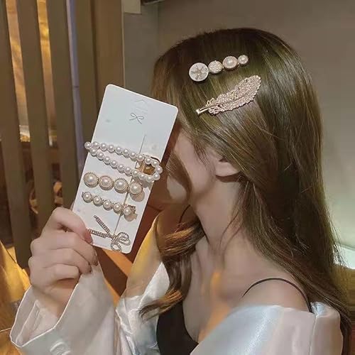 Women Hair Clips,Hair Accessories,6Pack Cute Simple Geometric Duckbill Clips,Styling Accessories Women Hair Accessories Gifts (White)