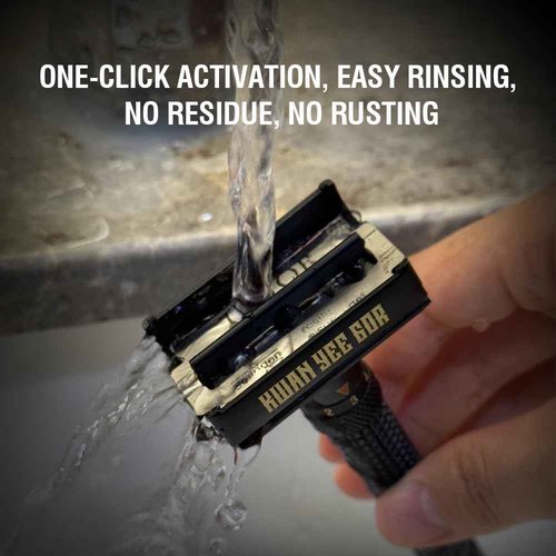 Full Brass Adjustable Safety Razor for Men | Butterfly Open & Long Handle | with 10 German Solingen Blades