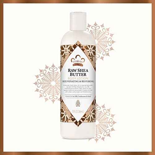 Nubian Heritage Body Lotion Raw Shea Butter for Dry Skin Paraben Free Body Lotion, 13 oz