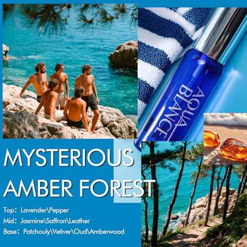 Mens Body Spray, Travel Size Body Spray For Men, long lasting, 3-Pack Set, each 2.1 Fl Oz, Notes of Lemon, Amber, Oud, Leather