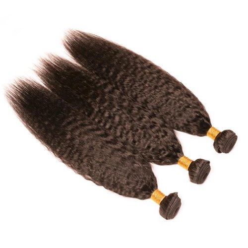 Condescension Bundles Human Hair 16 18 20" Inch Chocolate Brown Yaki Wave Human Hair Bundles Brazilian Virgin Remy Medium Brown Soft and Silky Hair Extensions