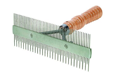 Weaver Leather Livestock 2 Sided Wood Handle Comb, Silver