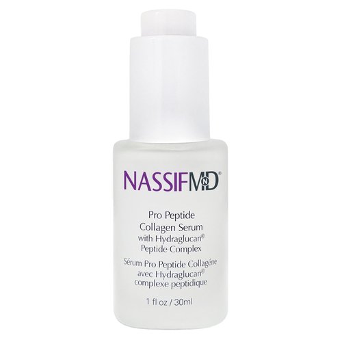 NassifMD Pro Peptide Collagen Serum, Clinical Grade with Premium Ingredients for Hydrated Smooth Skin, Lightweight Fast-Absorbing Anti-Aging Formula for Softer Texture and Healthy Glow, 1 oz