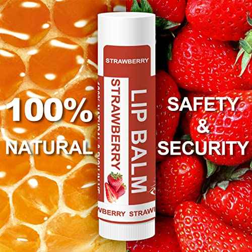 Yopela 28 Pack Natural Lip Balm Bulk with Vitamin E and Coconut Oil - Moisturizing, Soothing, and Repairing Dry and Chapped Lips Valentine's Gift - 14 Flavors - Non-GMO