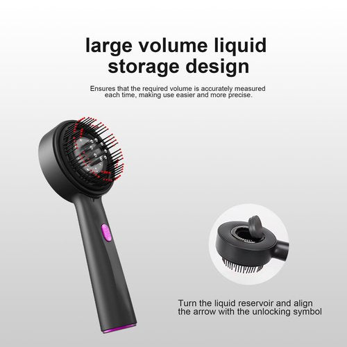 XDMOOS Red Light Dot Scalp Massager - 72-Point Vibration Comb for Hair Care, 3 in 1 Hair Oil Applicator,ipx7 Waterproof Scalp Oil Applicato,Rechargeable Home Use Device with Safety Indicator（Black）