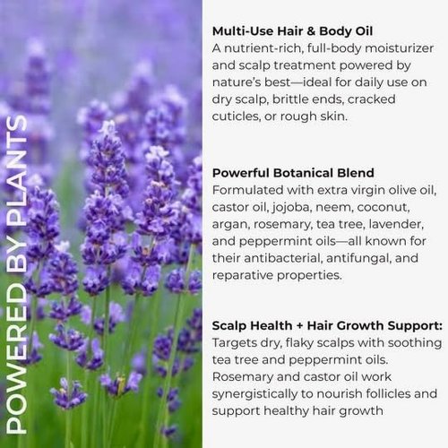 Poppin Oils There’s Nobody Betta Vegan 3-in-1 Oil for Hair, Skin & Nails with Coconut & Lavender, 4oz Glass Bottle