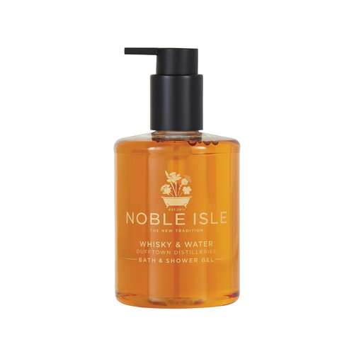 Noble Isle Whiskey & Water Bath & Shower Gel | Luxury Mens Body Wash with Fine British Fragrance Oils | Vegan Body Wash & Paraben Free Body Wash (8.45 oz)