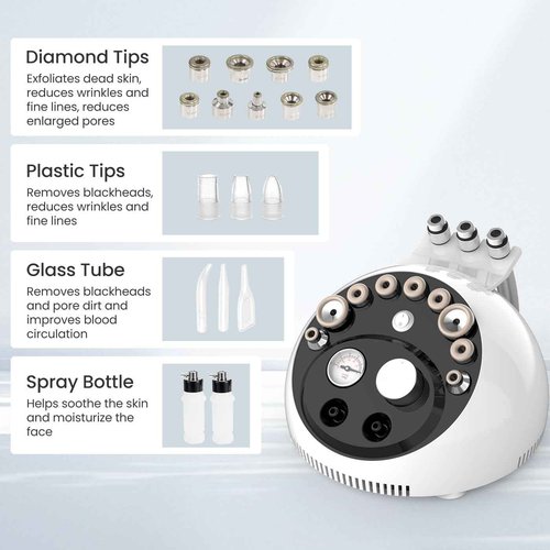 UNOISETION Diamond Microdermabrasion Machine, New Upgraded Home Dermabrasion Facial Machine for Blackhead Removal, Home Use Facial Skin Care Equipment