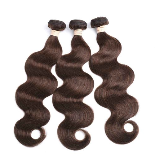 ALLRUN Brown Body Wave Bundles Human Hair 16 18 20 Inch Light Brown Hair Bundles Body Wave 12A 100% Unprocessed Brazilian Virgin Hair Chocolate Color Human Hair Extension Color 4#