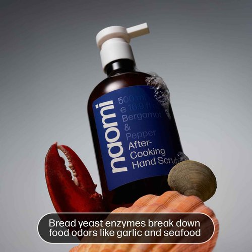 Naomi After-Cooking Hand Scrub | Neutralizes Food Odors | Exfoliating Hand Wash | Luxury Kitchen Soap (Bergamot & Pepper 3-Pack)