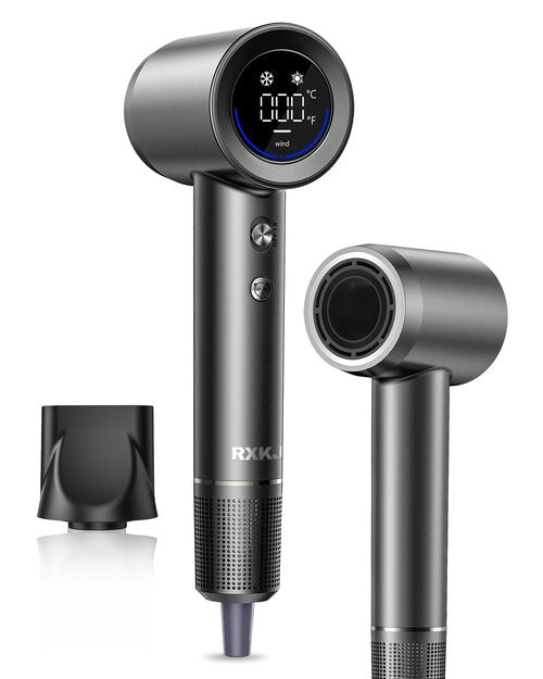 Hair Dryer, 15000RPM High Speed Ionic Hair Dryer for Fast Drying, Professional Lightweight with Magnetic Nozzle, 5 Temperatures and 2 Speeds, Low Noise, Suitable for Travel and Home Use