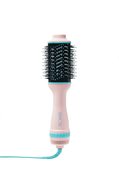 Flower Beauty Ceramic Hot Air Styling Brush - Professional Tangle-Free Styling Adds Volume & Shine While Drying Hair - 3 Heat & Cool Customizable Settings - For All Hair Types