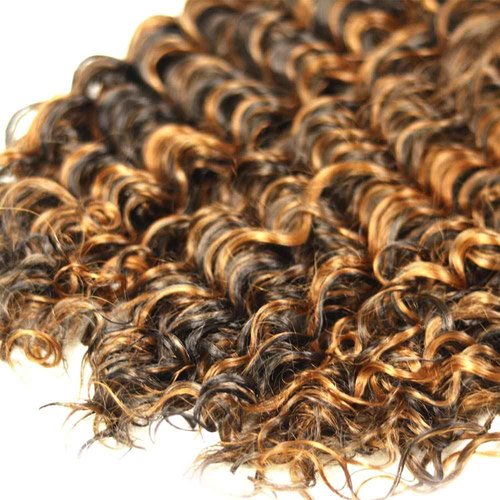 P1B/30 Human Hair Bundles Highlight Kinky Curly Bundles 22 24 26 Inch Brazilian Unprocessed Virgin Hair 3 Bundles Ombre Kinky Curly Bundles Two Tone Black Mixed With Brown Bundles