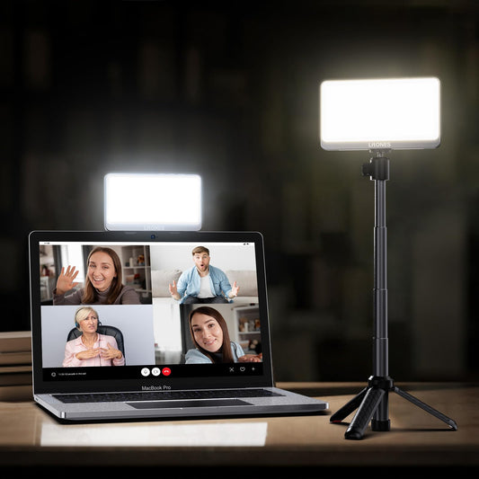1Unit LitONES Zoom Lighting for Computer, 30 Light Modes, Portable Video Conference Lighting for Laptop, Ring Light for Desk, Zoom Call, Video Call, Video Conferencing, Remote Working Space Gray