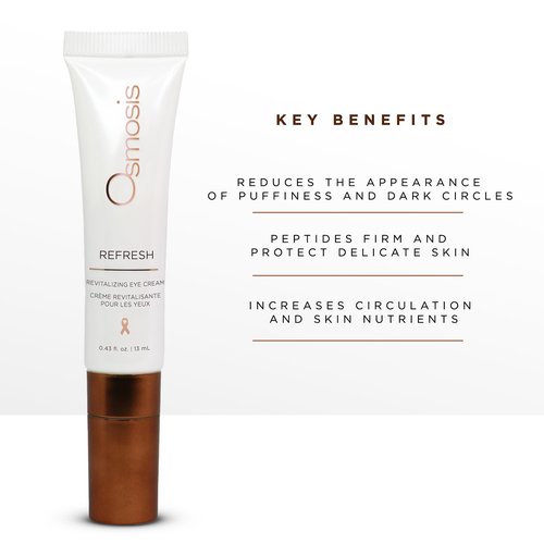 Osmosis REFRESH Revitalizing Eye Cream, Under Eye Cream to Reduce Appearance of Fine Lines and Puffiness, 0.43 Fl Oz