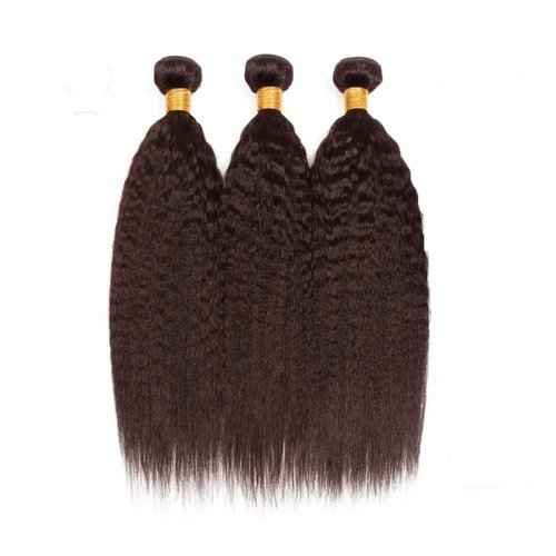 Condescension Human Hair Bundles 20 22 24 Inch Color 4 Kinky Yaki Wave Human Hair Bundles Unprocessed Brazilian Virgin Hair for Black Women