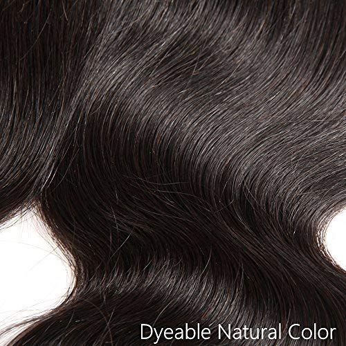 Grand Nature 20 Inch Transparent Lace Frontal Closure 13 x 4 Human Hair Body Wave Pre Plucked Ear To Ear Lace Frontals With Bangs Baby Hair Knots Can Be Bleached