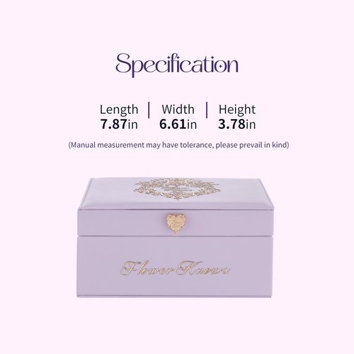 Flower Knows Violet Strawberry Rococo Gift Box Set,7-Piece Makeup Box with Mirror,Lip Gloss×2+Blush×2+Blush Brush×1+Hair Clip×1+Gift Box×1,Perfect Makeup Gift for Girls & Women