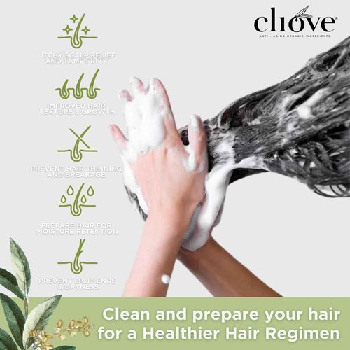 Cliove Clarifying Shampoo for Oily Hair – Removes Buildup & Residue – Sulfate-Free, Organic Ingredients – 8.5 oz