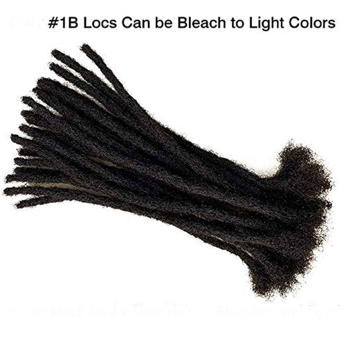 BESHINNAAUL Human Hair Handmade Permanent Dreadlocks Natural Black #1B Locs extension Small Size(diameter 0.4cm) 12inch 20 Strands/Pack