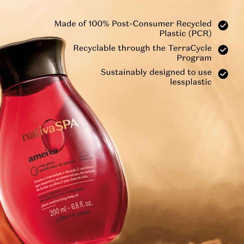 O BOTICARIO Nativa SPA Body Hydrating Oil Bundle: Madagascar Vanilla, Plum Moisturizing Body Oils, & Quinoa Firming Body Oil, 6.8 Ounce (each x3)