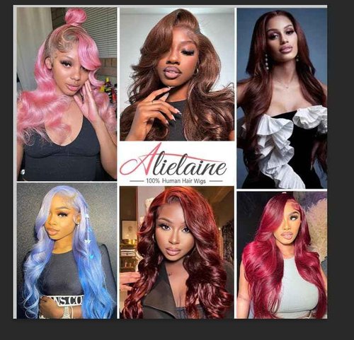 Alielaine Chocolate Brown Lace Front Wig 200 Density Body Wave Hd Lace Front Glueless Wigs 26inch Human Hair Pre Plucked 4# Colored Wigs