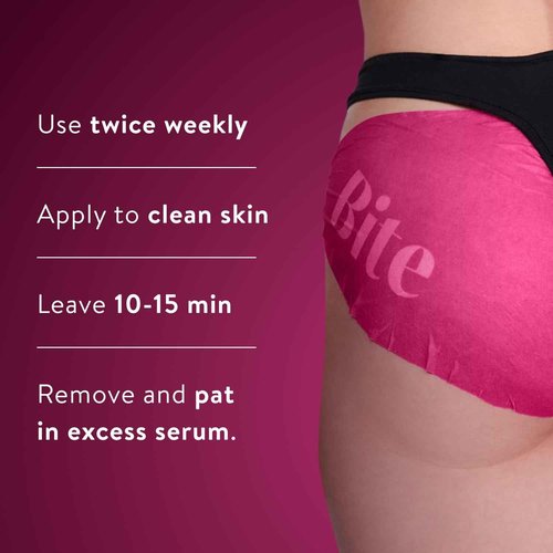 BAWDY Bite It 4 Pack - Plant Based Collagen Butt Mask - Hydrating + Toning Beauty Treatment - 2 Sheets, One for Each Cheek - Clean Beauty for Your Butt (4 Single Use Masks)