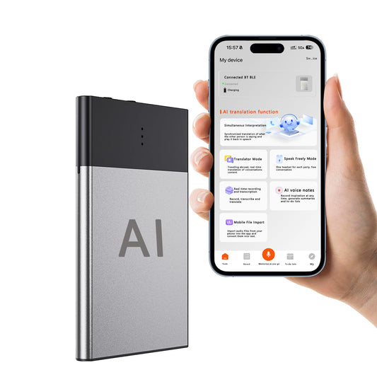 AI Voice Recorder, 64GB Storage Digital Voice Recorder with Noise Cancelling - Portable Audio Recorder, App Control with Transcription,138 Languages, Magnetic Attachment,Professional Recording Device