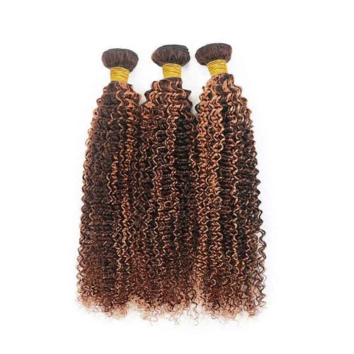 Habiliana Bundles Human Hair 16 18 20 Inch Jerry Curly Wave P4/30 Human Hair Bundles 11A Unprocessed Brazilian Virgin Quick Weave Hair Extensions for Black Women