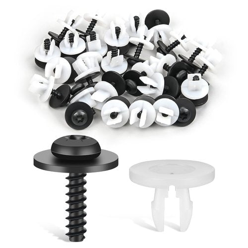GOOACC 60Pcs Fender Liner Bumper Cover Splash Shield Hex Head Screw with Nylon U Nuts Kit for Fastening Front on Mazda 2, 5, 6, CX-5, CX-7 & CX-9 2014 – 2010
