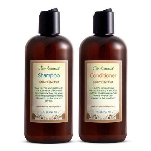 Organic Hair Growth Treatment | Nutritive Shampoo & Conditioner for Thicker Hair | For Men and Women | Just Nutritive | 16 Oz