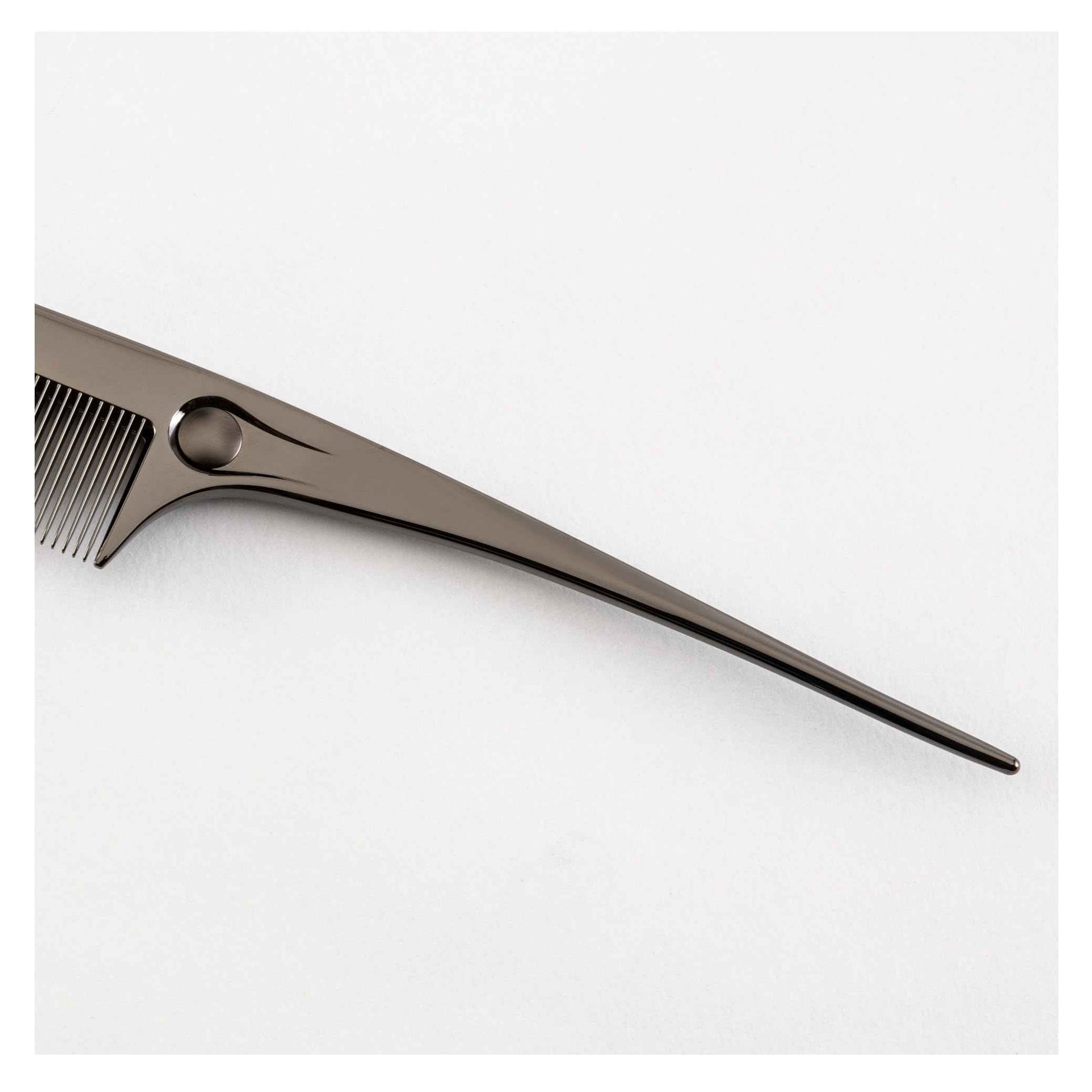 LOVE CHROME PROFESSIONAL B3 STANDARD RING COMB DEEP BLACK/Japanese artisan hair comb