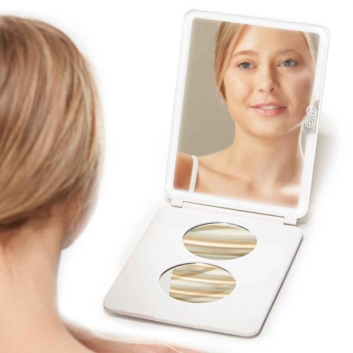 CASE-MATE LuMee Studio - LED Portable White Light Makeup Mirror - Lightweight - 3 Light Modes - Travel-Friendly - White