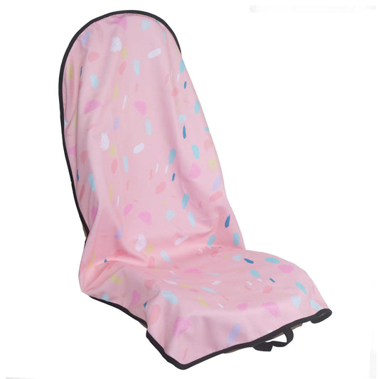 LoyaGour Car Seat Cover Protector Front Seats,for Gym Workout,Running,Swimming,Beach and Hiking,Waterproof Sweat Towel Bucket Seat Covers for Cars SUV Trucks (Pink Marbling, 1Pcs)