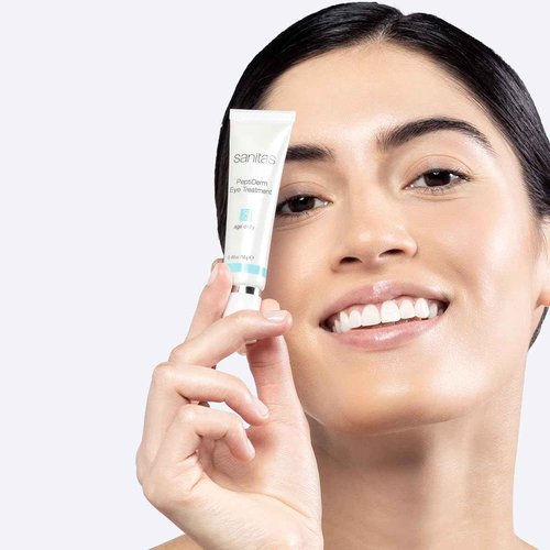 Sanitas Skincare PeptiDerm Eye Treatment, Multibenefit, Daily Eye Therapy, 0.49 Ounce