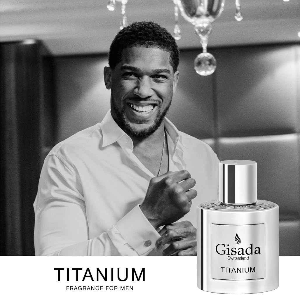 Gisada Switzerland - Titanium | Eau de Parfum for Men | 1.7 fl oz (50ml) | Spicy, Amber, Warm, and Woody Notes | Long-Lasting Scent | Perfume & Cologne