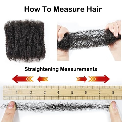 ¡°Afro Kinky Curly Bulk Human Hair 16 Inch, 100 g (2 ¡¿ 50 g Bundles)100% Human Hair for Loc Extensions, Braiding, Mini Twists, Crochet & Loc Repair, #1B Natural Black, with Hook & Comb¡±