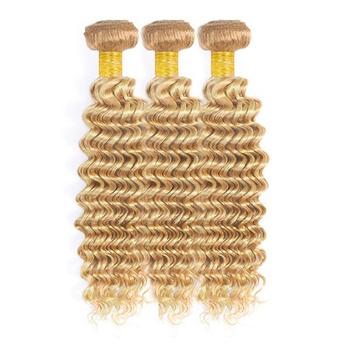 Raivide Hair 613 Bundles Human Hair Highlight Blonde Human Hair Bundles Peruvian Hair 18 20 22 Inch Ombre Bundles Honey Blonde Deep Bundles Human Hair