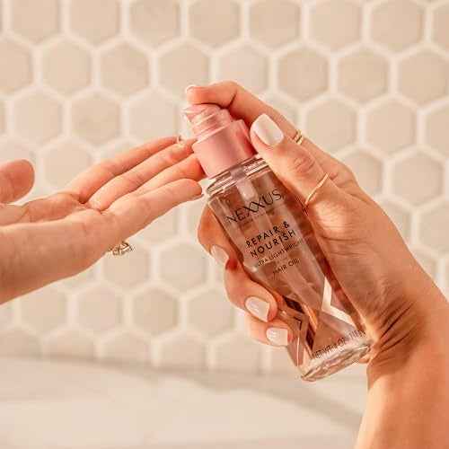 Nexxus Ultra Lightweight Hair Oil Repair & Nourish for Intense Nourishment with StyleProtect Technology & Rose of Jericho Oil 3.3 oz