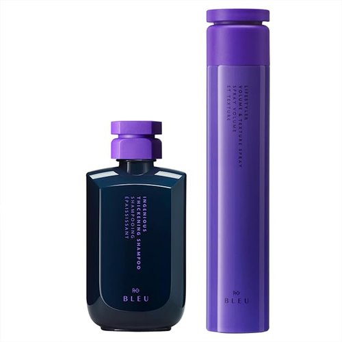 R+Co BLEU Ingenious Thickening Shampoo (8.5 oz) & LifeStyler Volume + Texture Spray (8.3 oz) – Adds Thickness, Volume, Texture, Body, and Movement – Vegan, Cruelty-Free, Set of 2