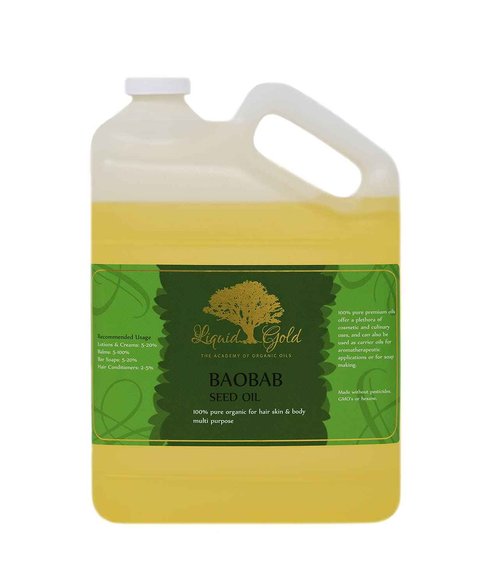 Liquid Gold Inc - 1 Gal - Premium Baobab Oil - 100% Pure Cold Pressed Natural Organic