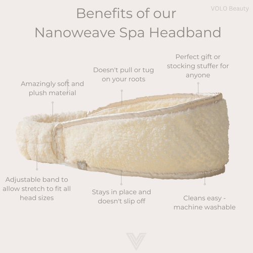 VOLO Luna Gray Hair Towel, Spa Headband & Scrunchie Set | Ultra Soft, Super Absorbent, Quick Drying Nanoweave Fabric | Towel Hair Accessories | The Core Collection | Microfiber