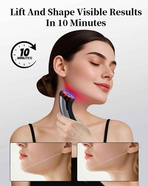 XIAOCHI 4-in-1 Facial Massager for Face & Neck – Skin Rejuvenation, Lifting & Tightening – Reduces Wrinkles & Puffiness, Enhances Infusion
