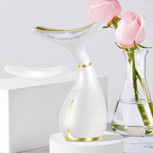 Red Light Facial Massager, Skin Care Tools for Face & Neck Beauty Device, 3 in 1 Face Massager Tool with LED, Thermal, Vibration, Tightenings, Rejuvenation for Women